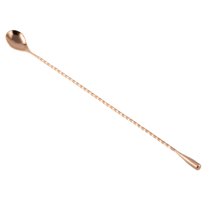 Copper Plated Bar Spoon Full Twisted Tear Drop 35 cm