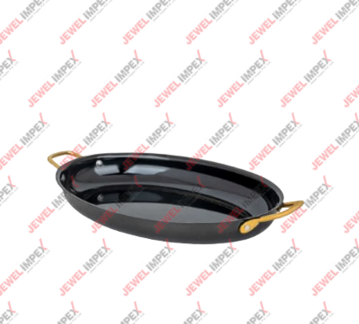 Evox Black PVD Oval Dish Glossy 37.5 x 26 x 4 cm